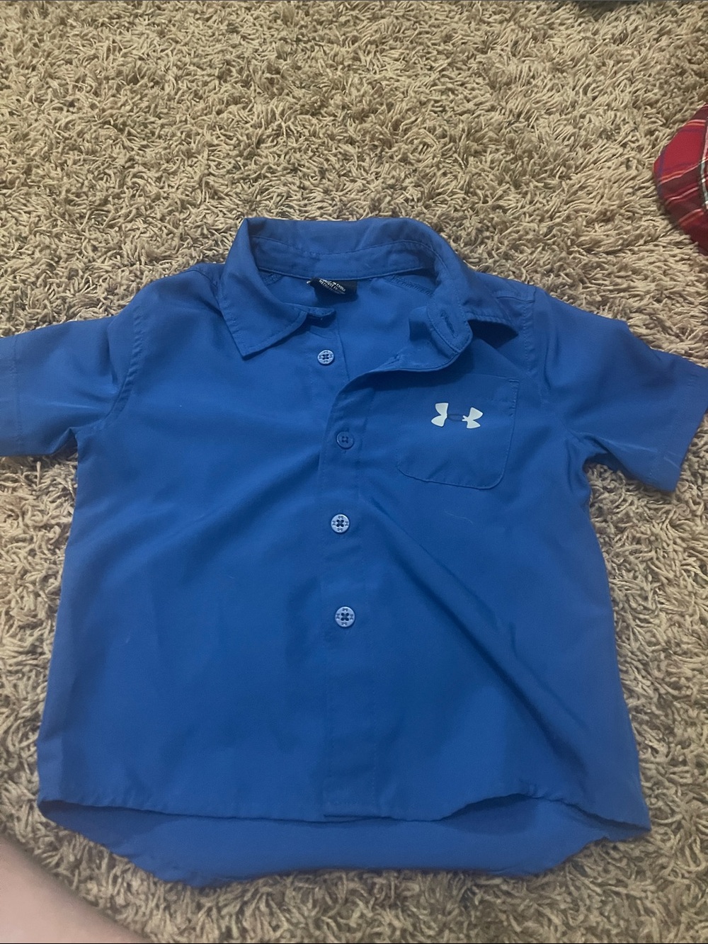 Under Armour Royal Blue Short-Sleeve Button-Down Shirt